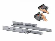Направляющие скрытого монтажа MODERN SLIDE L-500 полного выдвижения для деревянных ящиков с доводчиком — купить оптом и в розницу в интернет магазине GTV-Meridian.