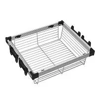 Корзина для белья WW-KOSZ60-PW, 564x460x190, в модуль 600 мм, хром, полного выдвижения  — купить оптом и в розницу в интернет магазине GTV-Meridian.